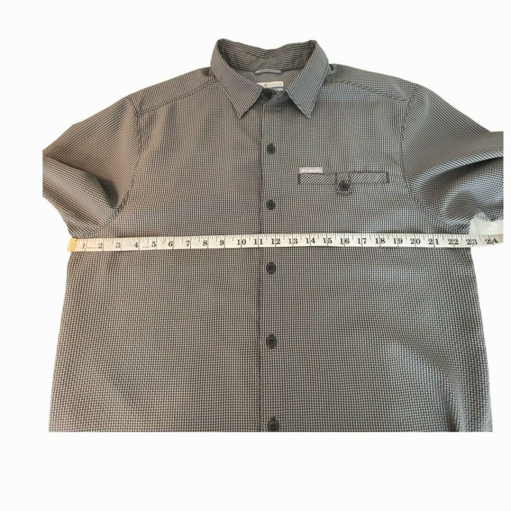 Columbia Declination Trail II Medium Short Sleeve Shirt Omni-Shade Gray Plaid - Picture 9 of 12
